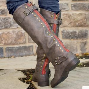 Women’s  Spokane Brown Wide Calf Riding Boot